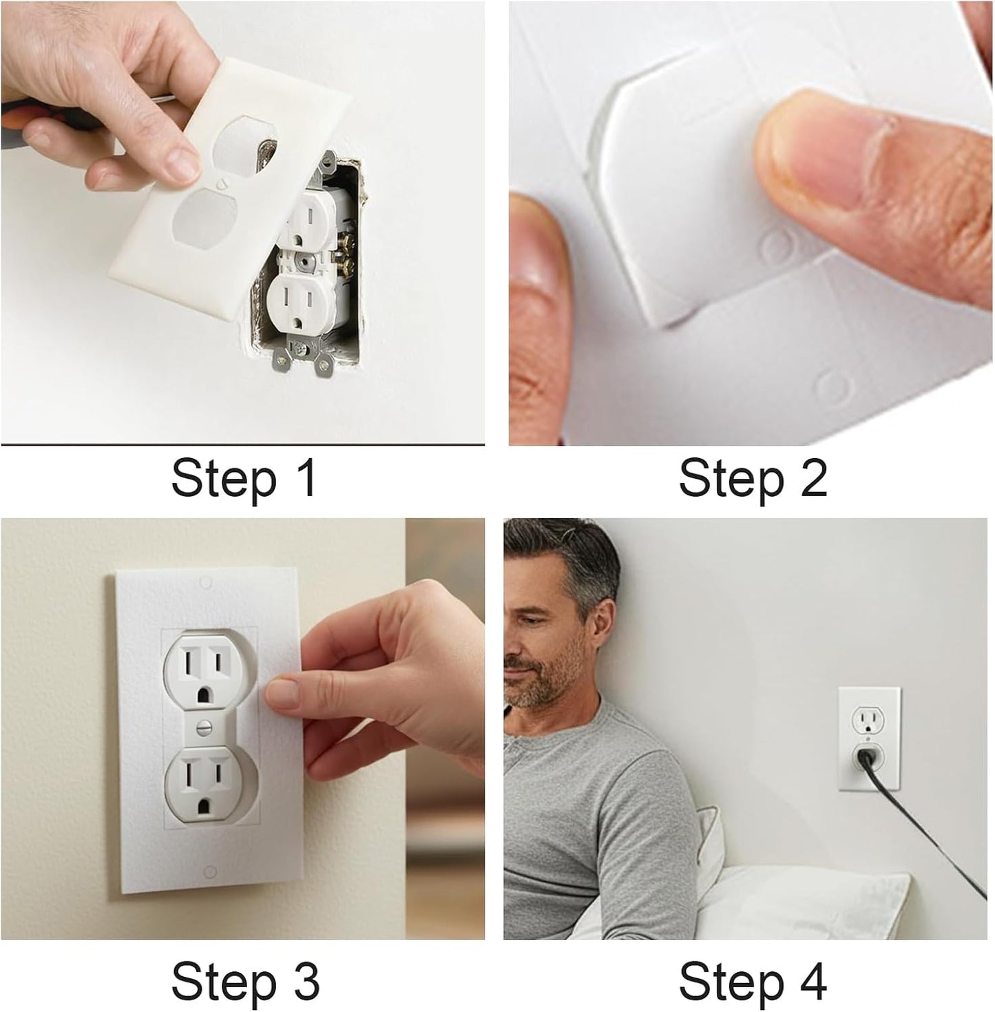 40 Pack Outlet Insulators Draft Sealers Electrical Outlet Insulation Pads EVA Foam Gasket for Wall Light Switch Socket Cover
