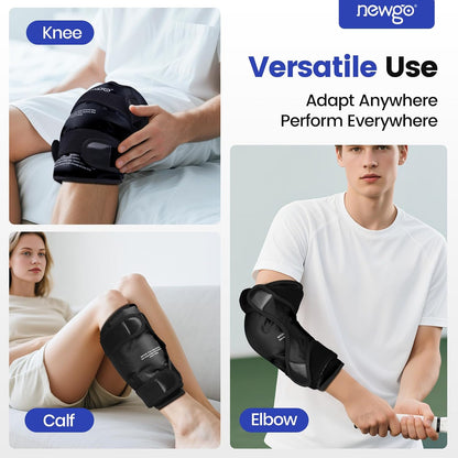 NEWGO Knee Ice Pack Wrap, 360° Full Wrap, Blue | Y-shaped Strap Stays Put, Reusable for Knee Replacement, ACL, Arthritis, Swelling, and Sports Injuries, 21.7" x 9.8"