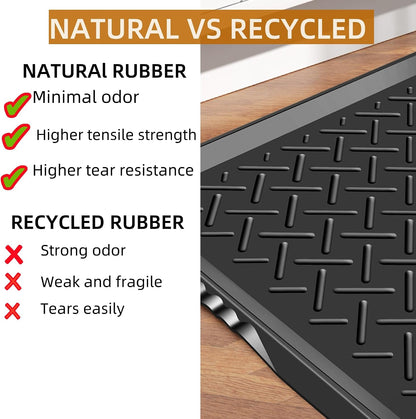 Boot Tray TPE Rubber Shoe Mat Tray for Entryway with Shoes Brush Large Boot mat Tray Multi-Purpose for Indoor or Outdoor Entryway Mat Shoe Cleaning Mat Entryway Shoe Storage 16.1x28.3Inches (Black)