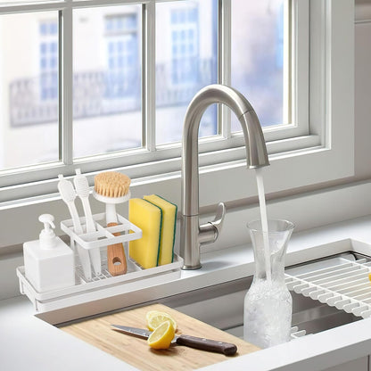 Toothbrush Holders Toothpaste Organizer Bathroom Accessories, Matte Black | Carbon Steel, 4 Slots, Removable Drip Tray, Easy to Clean, Electric Toothbrush Storage, for Countertop, Shower, Sink
