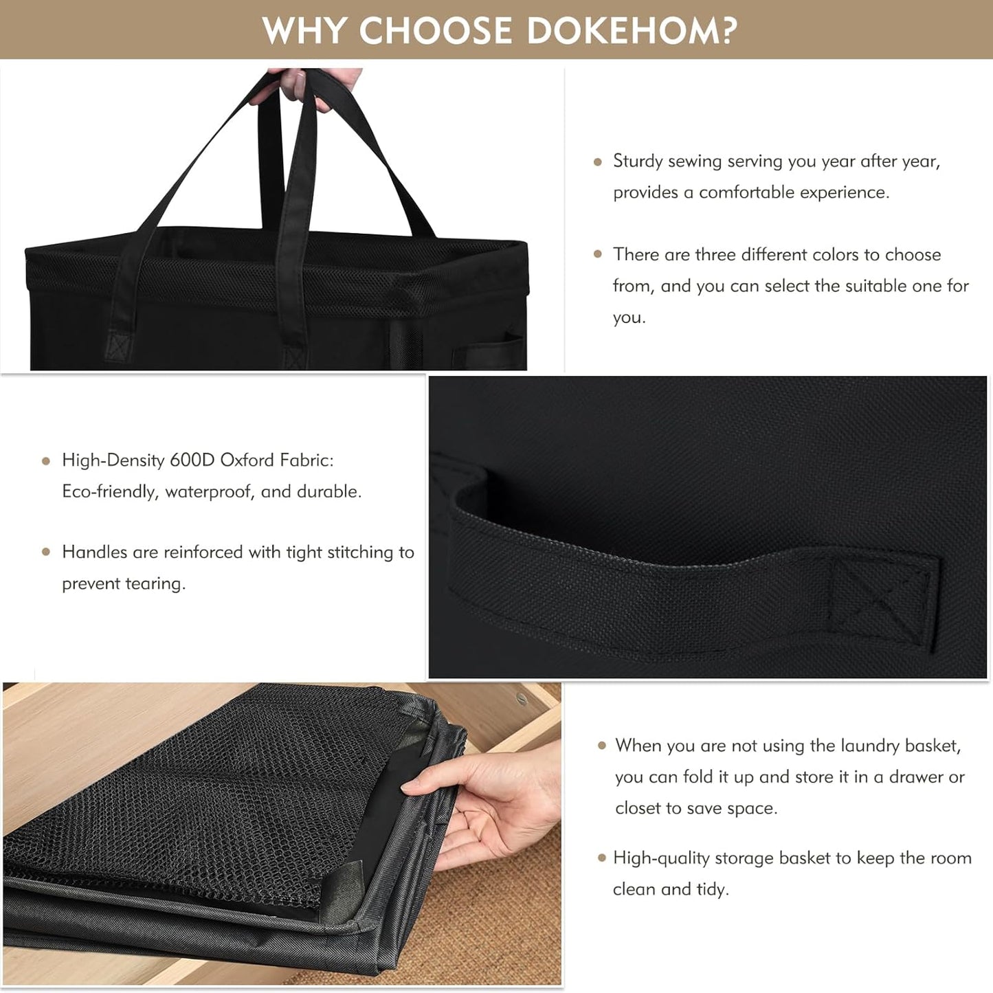 DOKEHOM 25" Slim Rolling Laundry Basket Hamper, Narrow on Wheels, Grey | Collapsible narrow laundry hamper with mesh drawstring closure. Foldable corner clothes storage bin for small spaces