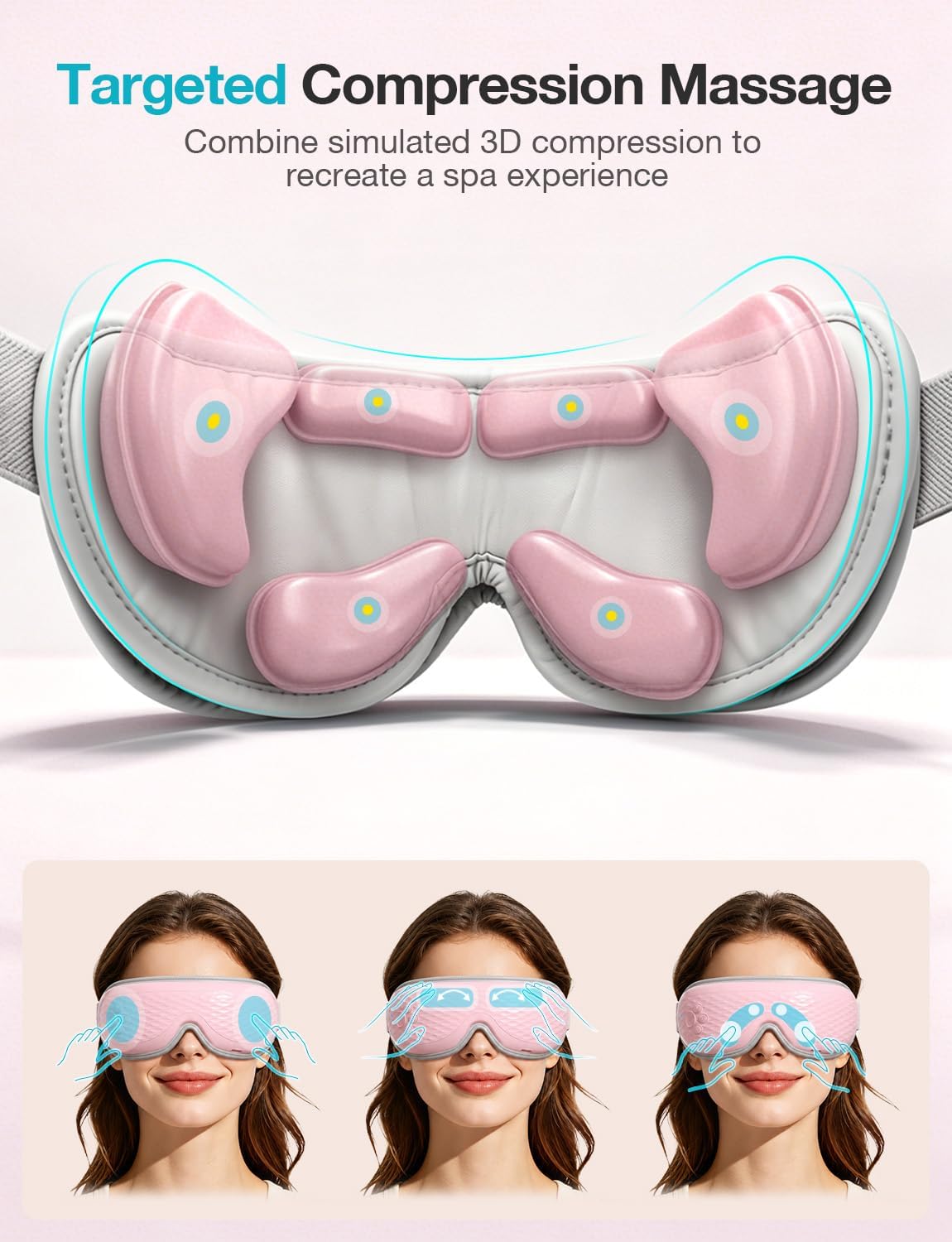 ALLJOY Eye Massager with Heat and Cooling, FSA Eligible HSA | Eye Massager with Removable Gel Mask, Birthday Gifts for Women Men Her Him Eye Care Devices for Migraine, Reduce Dry Eyes