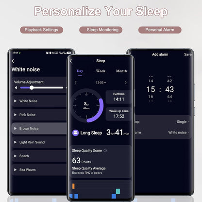 Sleep Earbuds Bluetooth 6.0 in Ear, Sleep Headphones with Sleep Monitor APP, 2026 New Mini Sleep Ear Buds with Small Earplugs for Side Sleepers, 48H Playtime Sleep Earphones with Sleep Mode Blue