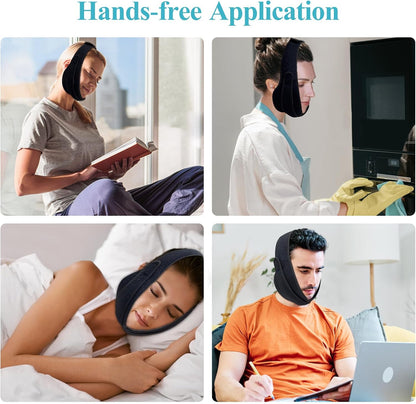 Wisdom Teeth Ice Pack Head Wrap with Dual Compression Straps