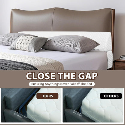 4 Modes Pillow Wedge for Headboard Gap, Foldable Bed Wedge Pillow, Bed Gap Filler King Size Fill The Gap (0-7"), Mattress Gap Filler Long Pillow Between Headboard and Mattress