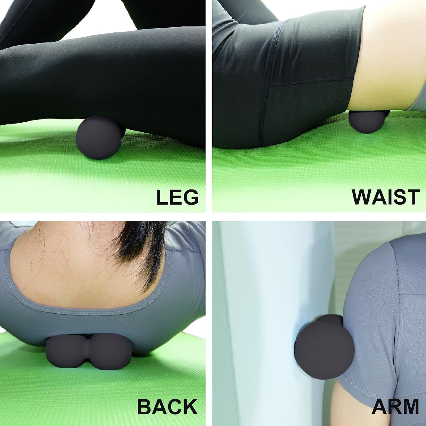 Hard Peanut Massage Ball, Double Lacrosse Massage Ball. Deep Tissue Massage Roller Mobility Ball for Physical Therapy Myofascial Release Muscle Relaxer Acupoint Massage (Blue) | Mobility Massager Tool for Deep Tissue Physical Therapy Myofascial Release
