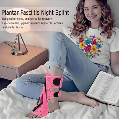 2026 Upgrade Plantar Fasciitis Night Splint for Men Women, Adjustable Achilles Tendonitis Brace Relief Foot Drop Brace for Sleeping, Heel Spur Calf Stretcher Dorsal Support Boot