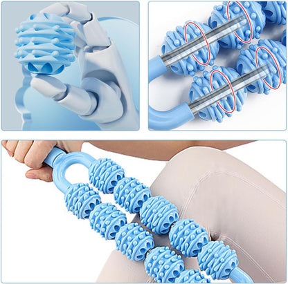 IMIKEYA 2pcs Muscle Massage Roller Stick for Legs, Yoga Trigger Point Massage Cane, Handheld Myofascial Therapy Tool for Calf Muscle Relaxation and Relief
