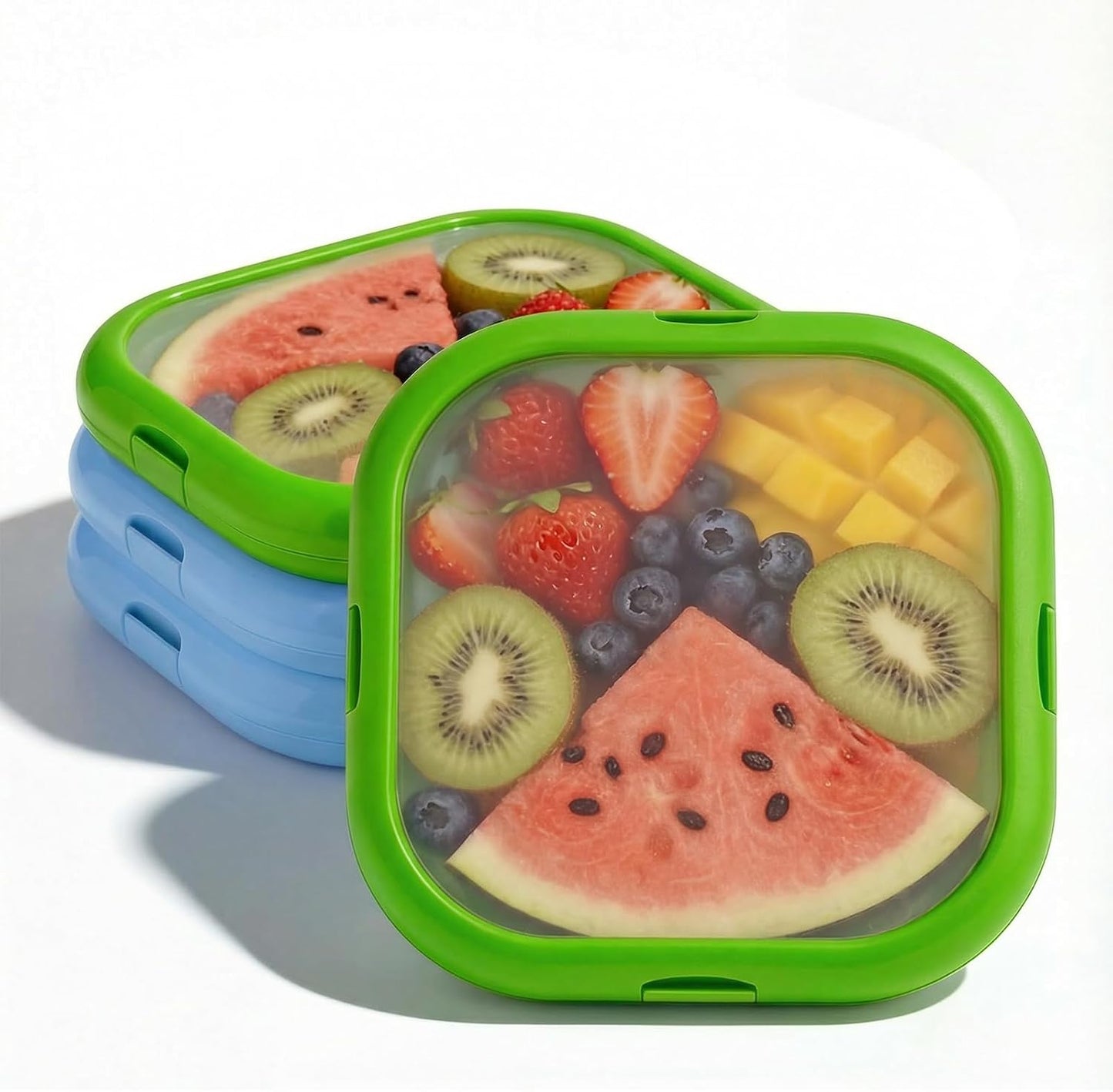 Set of 4 Fresh Food Containers, Fresh Pod, Reusable Silicone Storage Pods for Avocado, Onions, Tomatoes, Garlic – Anti-Oxidation for Fridge, Send Goods from Local Warehouse