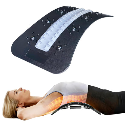 Back Stretcher Adjustable Spine Support Device | Adjustable Back Stretching Board with Massage Points for Daily Stretching, Home Fitness and Relaxation