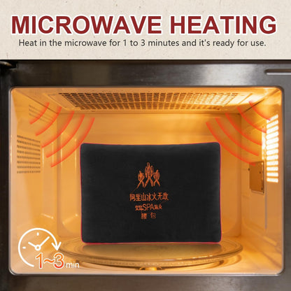 Healeved Microwavable Heating Pad Heat Pad Waist Warmer Coarse Salt Hot Compress Pack Heat Therapy Cushion Microwave Heating Pad for Neck and Shoulders and Back Waist