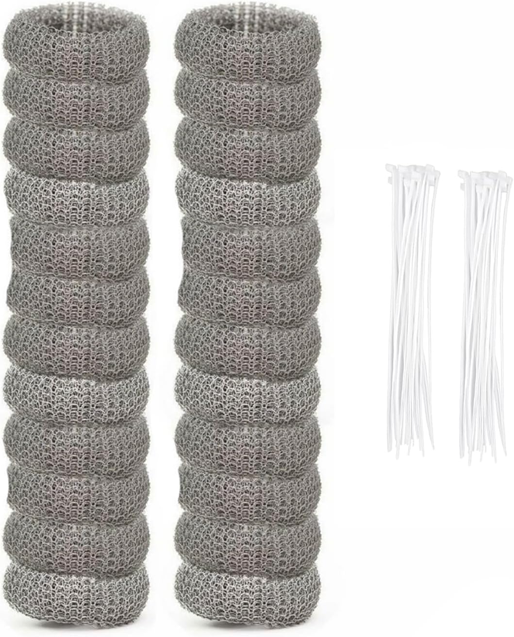 Stainless Steel Lint Traps for Washing Machine Drain Hose – Mesh Filter with Cable Ties for Laundry Sink and Drain Protection(12)