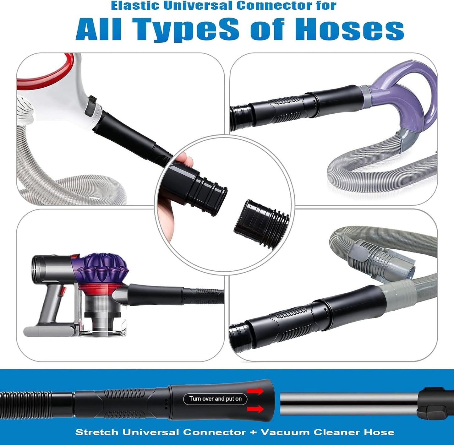 Upgraded Dryer Vent Cleaner: Universal Vacuum Hose Attachment Fits All Vacuums Cleaner, Deep Cleaning Tools for Clogged Ducts & Lint Removal