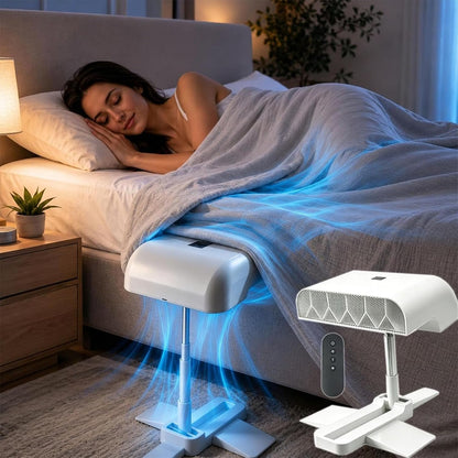 Midnight Bed Cooling System, Bed Fan Under Sheets, Cooling Bed Fan for Hot Sleepers, Ideal Summer Gift, 5-level adjustment, for 22cm/8.66 in to 53cm/20.86 in Mattress