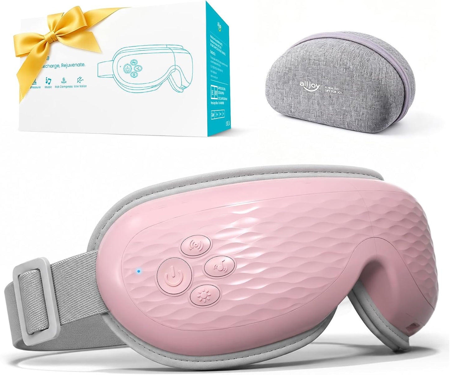ALLJOY Eye Massager with Heat and Cooling, FSA Eligible HSA | Eye Massager with Removable Gel Mask, Birthday Gifts for Women Men Her Him Eye Care Devices for Migraine, Reduce Dry Eyes