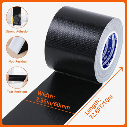 ZOMPAGO White Window Weather Sealing Tape 2.4in x 33FT, Cloth Draft Stopper for Sliding Door & Gap Filler, Strong Adhesive Window Seal Tape Air Conditioner Door Weather Stripping Insulation