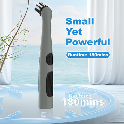 Rechargeable Electric Cleaning Brush with 4 in 1 Multiple Brush Heads and USB Cable, Indoor Household Cordless Motorized Brush for Bathroom Toilet Kitchen Tile Crevice (White & Red)