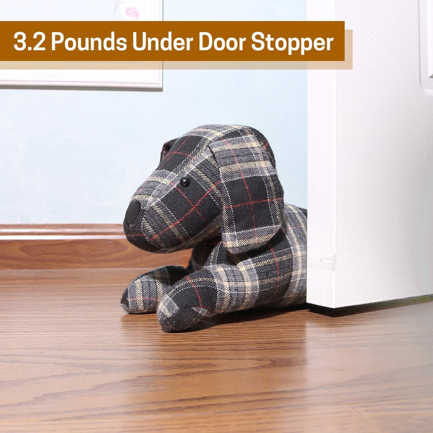 SWISSELITE 36 Inch Under Door Stopper, Decorative Door Noise Blocker | Weighted 3.2 Pounds Animal Air Draft Stopper Soundproof Energy Saver for Door & Window