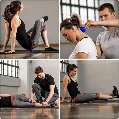 WOVTE Massage Lacrosse Ball Therapy for Sore Muscles Myofascial Release | Shoulders, Neck, Back, Foot, Body, Deep Tissue, Trigger Point, Muscle Knots, Yoga