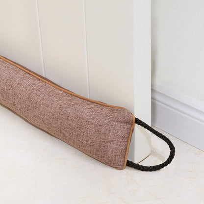 Under Door Draft Stopper Decorative Wind Stopper 36 inch for Door & Window, Weighted Animal Air Draft Stopper for Bottom of Door with Hanging Loops - Brown Dog