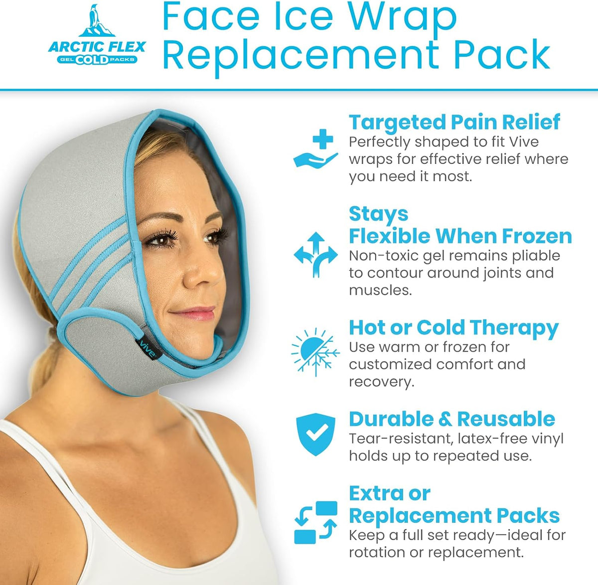 Arctic Flex Gel Replacement Packs - Ice Packs Reusable for Elbow Ice Brace