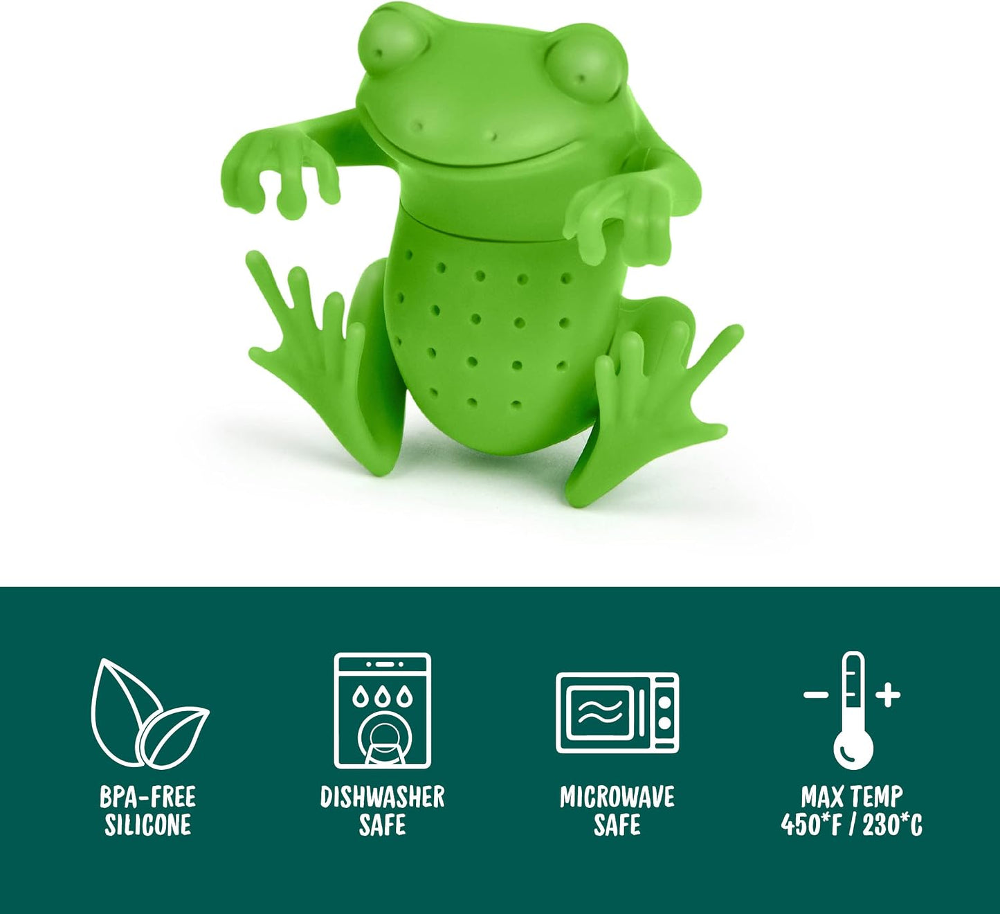 Genuine Fred RELAXOLOTL Tea Infuser, Cute Axolotl Design, For Loose Leaf Tea, Flexible, Easy to Clean Silicone, Fun Gift for Tea Lovers, Clever Kitchen Gadget