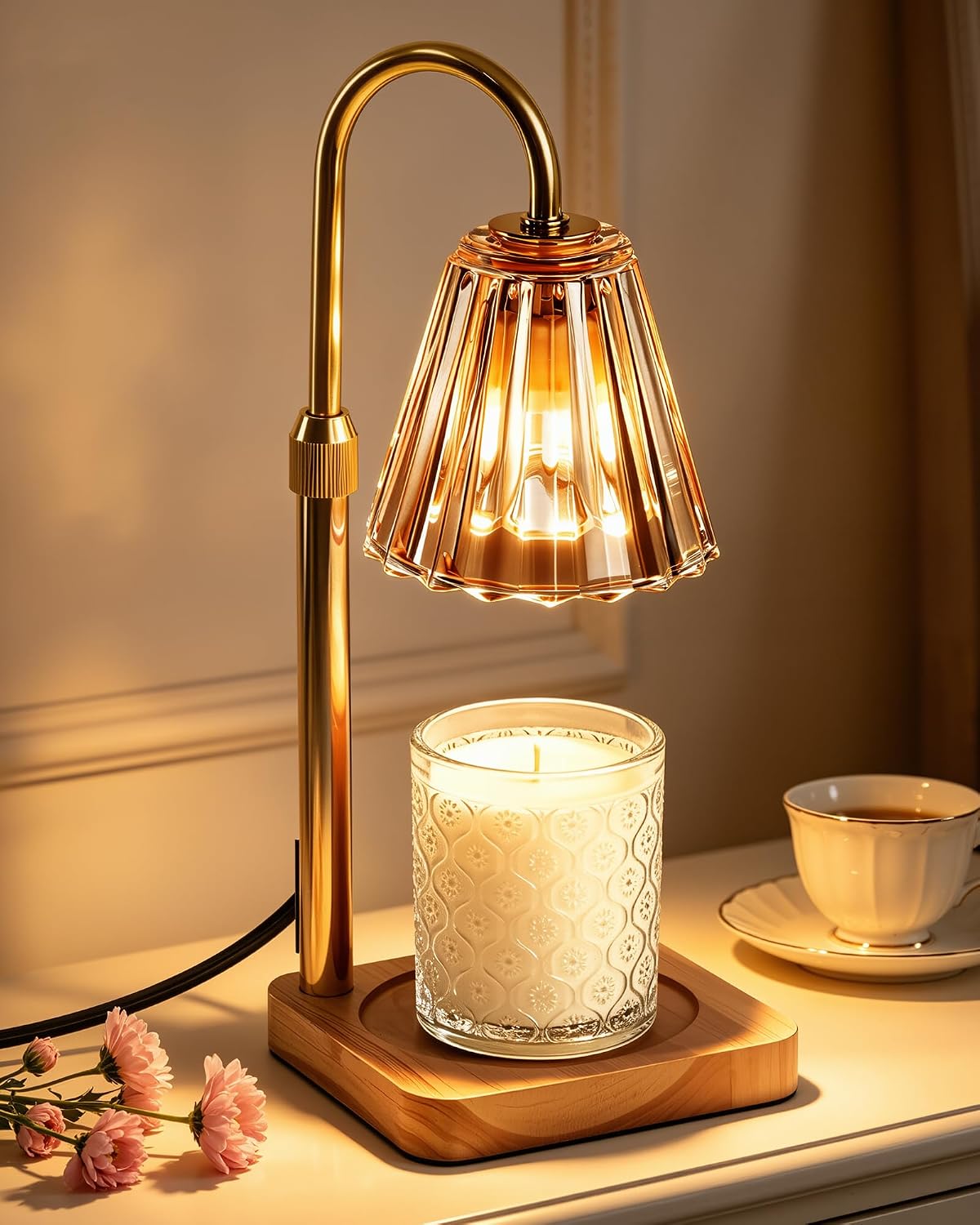 Marycele Candle Warmer Lamp with Timer, Vintage Home Decor, Gifts for Women