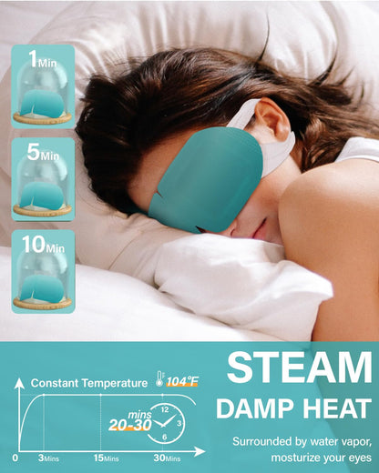 16 Packs Steam Eye Mask,Warm Eye Compress for Dry Eyes Sleep Mask,Hot Auto Heated Eye Masks Relaxing Items for Women Moist Heat for Eyes Soothing Eye Fatigue,Disposable EyeMask for SPA Essentials