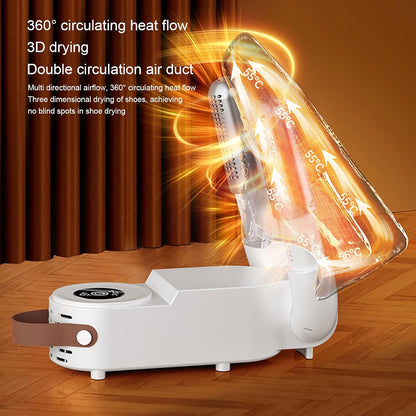 Asixxsix Shoe Dryer, Wall Mounted Foldable Boot Dryer with Timer Portable Automatic Constant Temperature for Travel Home