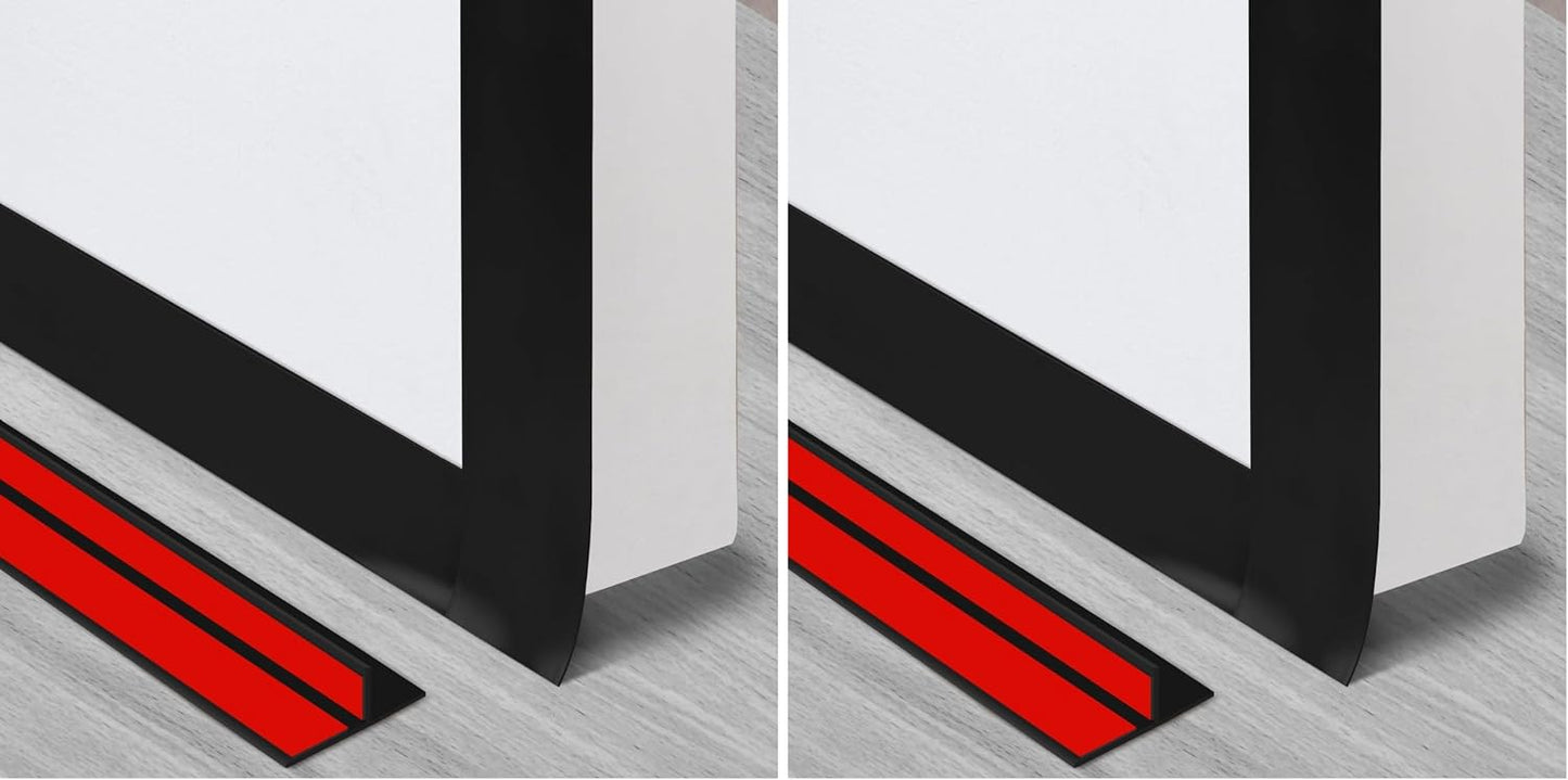 Benory T-Shaped Silicone Door Weather Stripping, Clear, 1.38" W x 20 ft | T-shaped design helps the seal stay in place on door frames while reducing drafts, energy loss, and outside noise