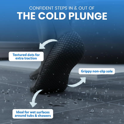 Cold Plunge Socks for Ice Bath Recovery – 3mm Neoprene Thermal Booties, Non-Slip Water Socks for Ice Bath