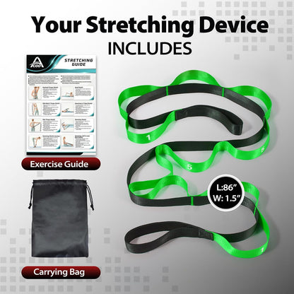 Acozycoo Stretching Strap with Loops for Physical Therapy,Knee,Calf,Back