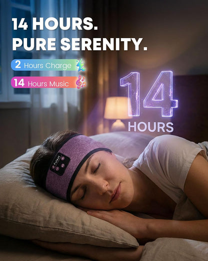 Sleep Headphones Bluetooth 5.4 Headband, Wireless Sleep Headphones with Ultra-Thin HD Stereo Speakers for Side Sleepers, Sweatproof Sports Headband for Workout Yoga Running Cool Gadget Unique Gifts
