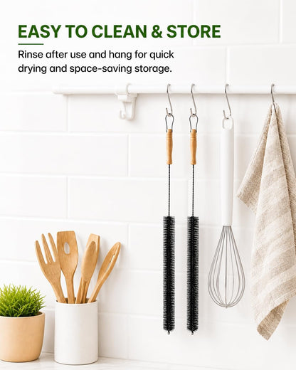 Dryer Vent Cleaner Kit, Bendable Lint Brush 2Pcs, 28 Inches | Bendable design, soft stiff bristles, removes lint and debris, ideal for narrow gaps