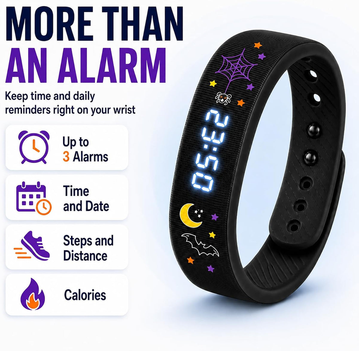 Vibrating Alarm Wristband Clock for Heavy Sleepers Wake Band Wrist Watch Silent Vibration Bracelet Loud Adults Strike Deaf People Despertar with that Won't Partner Extremely Deep