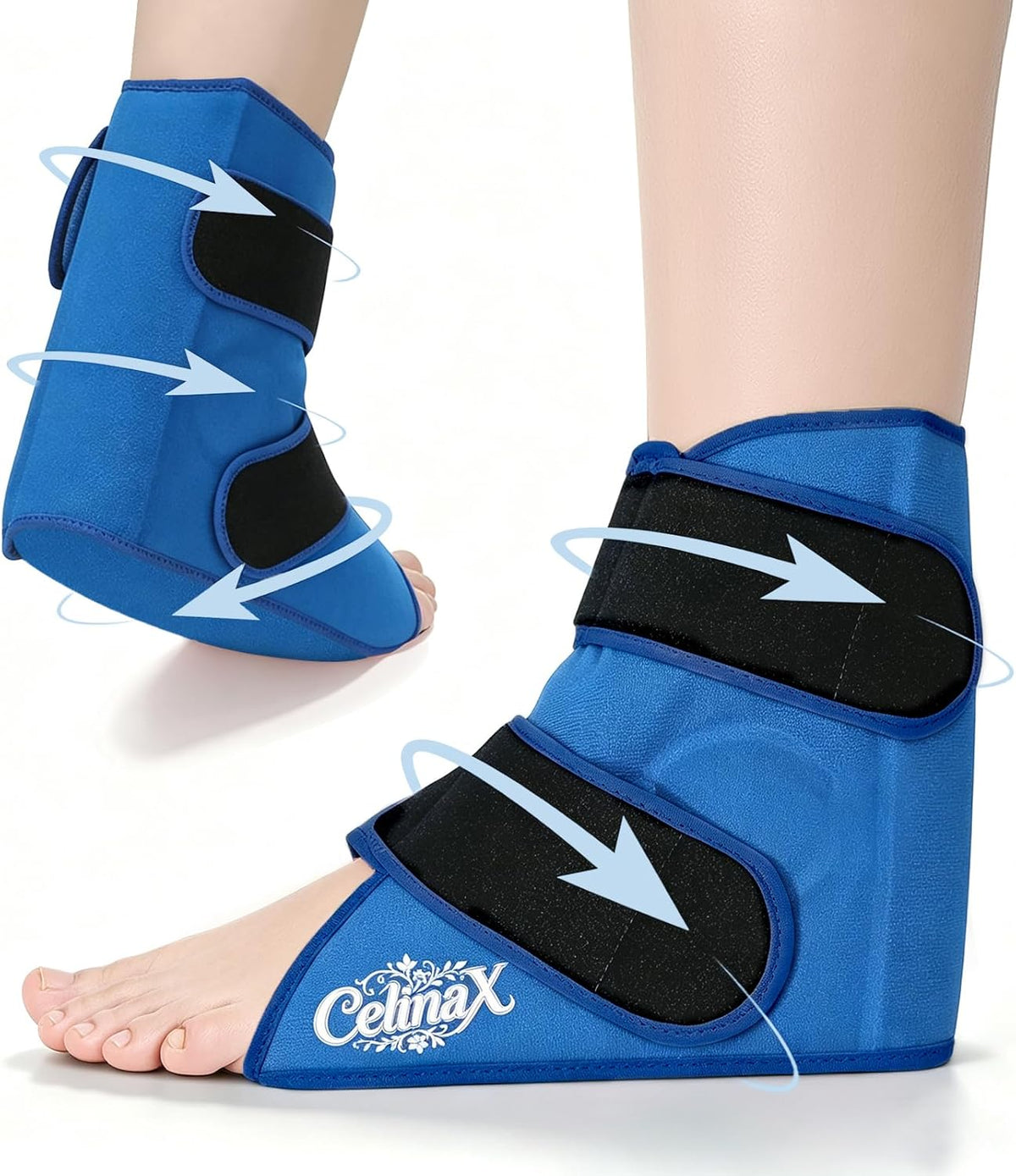 Ankle Ice Pack Wrap, Heel Ice Pack Wrap for Plantar Fasciitis Relief