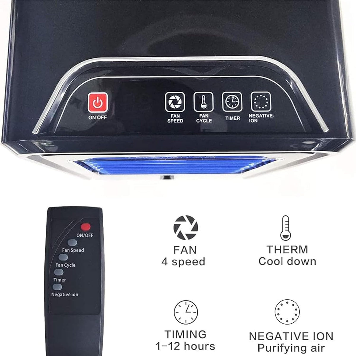 1.6 * 0.7/1.4M Bed Cooling System for Night Sweats with 4 Speed Air Cooler Fan,Water Bed Cooler Ideal for Hot Sleepers (1.6 * 0.7M)