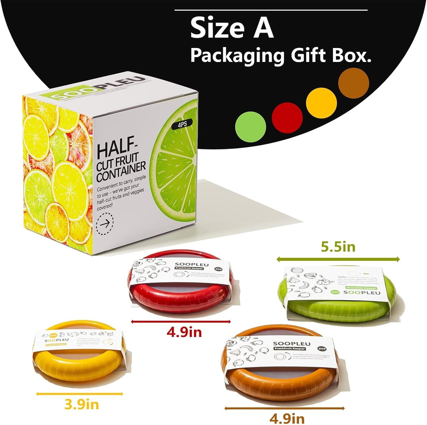 Avocado Saver & Onion Storage, 4Pcs Silicone Fresh Produce Holder | Keep avocados fresh! 4Pcs silicone holder for tomato, lemons, garlic & produce. Ideal fridge fruit vegetable containers.