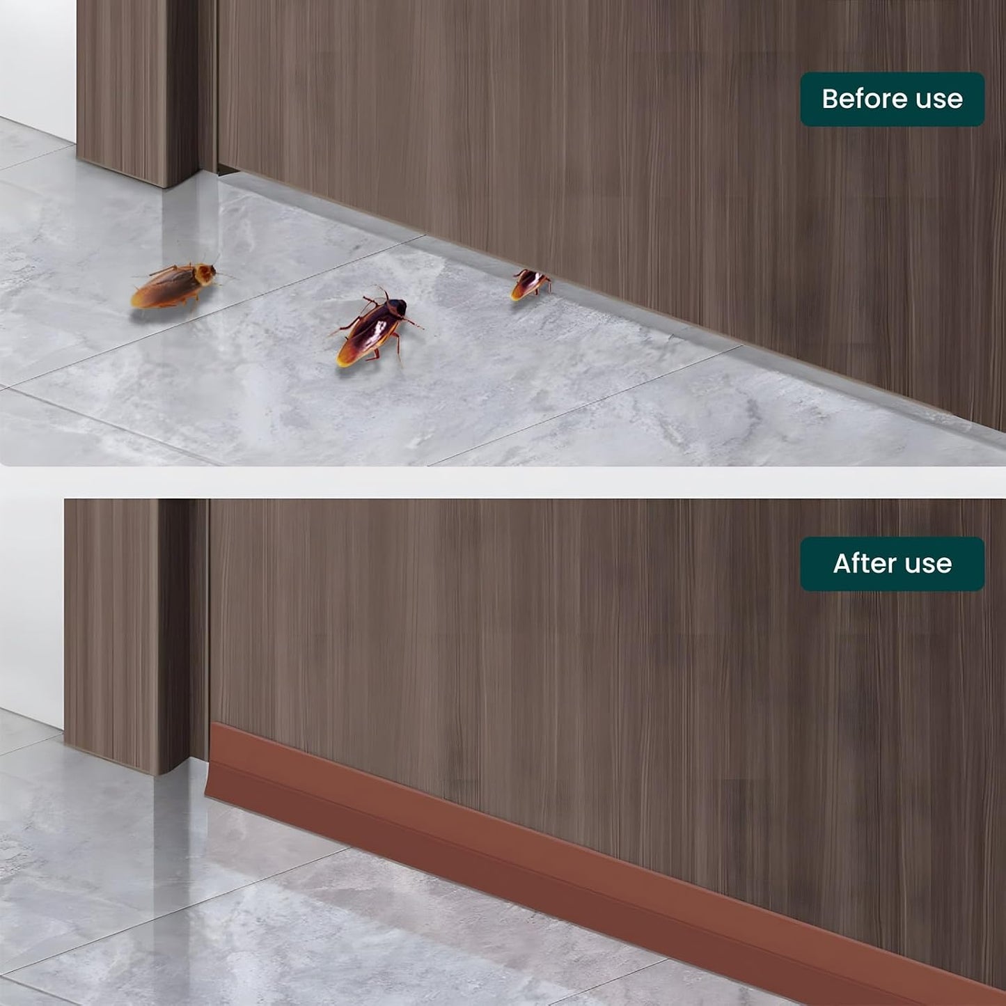 Weather Stripping Door Seal - Updated 1.4in Door Draft Stopper | Silicone Seal Strip for House and Glass Shower Doors for Windows Gaps of Collision and Side, Window Insulation for Winter