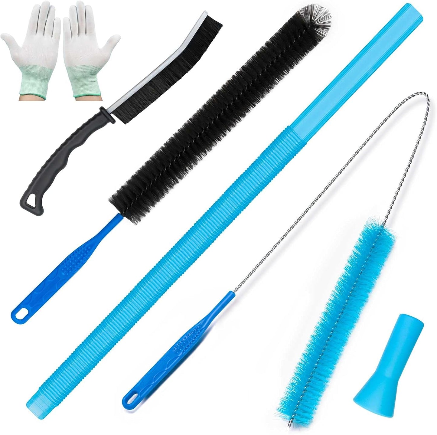 Dryer Vent Cleaner Kit with Dryer Vacuum Hose Attachment Suitable for Most Vacuum Cleaners, Twrrnbv Dryer Cleaner Lint Brush Remover, Duct Cleaning Tool for Laundry Room, Cleaning Accessories (Black)