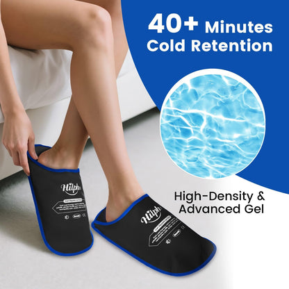 Hilph Foot Ice Pack Slippers, 1 Pair Ice Pack for Feet & Toes Pain Relief | Reusable Hot Cold Therapy for Plantar Fasciitis, Gout, Bunions, Neuropathy Relief, Surgery Recovery, HSA Eligible FSA, Blue