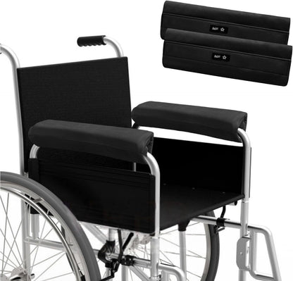 SPRING SEAON Wheelchair Armrest Covers, Soft Suede Memory Foam Pads, 1 Pair
