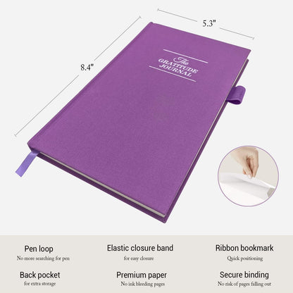 The Gratitude Journal 2026: Daily Gratitude Practice to Inspire Thankfulness, Mindfulness, Positivity, Happiness, Upgraded with Pen Holder, Inner Pocket & Elastic Closure Band (Beige)