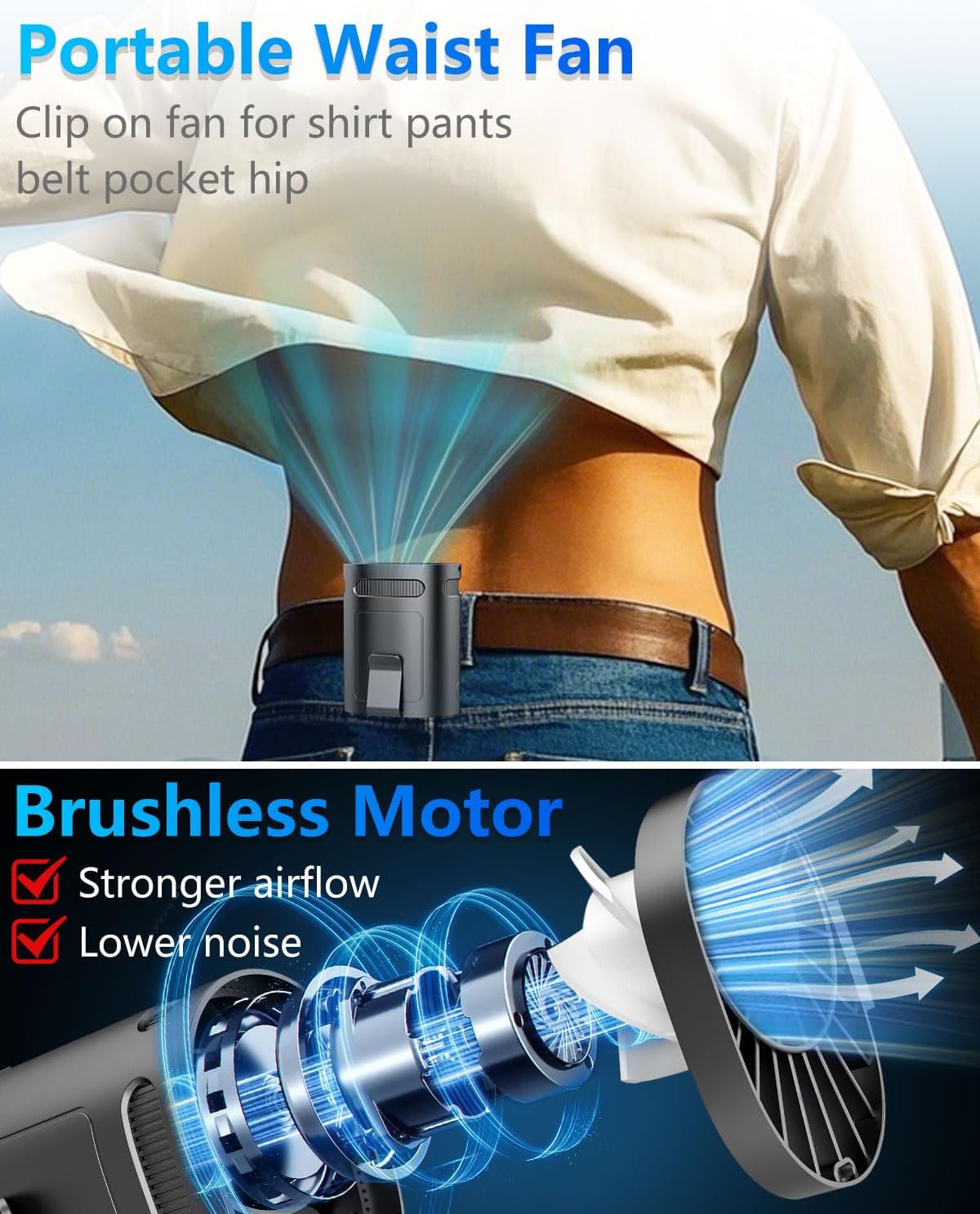 Neck Fan with Cooling Plate-24H Quiet Powerful Fans that Blow Cold Air-5 Speed&Power LED Display-USB 5500mAh Bladeless Wearable Personal AC Cooler for Women,Men,Kids,Travel,Outside,Indoor White