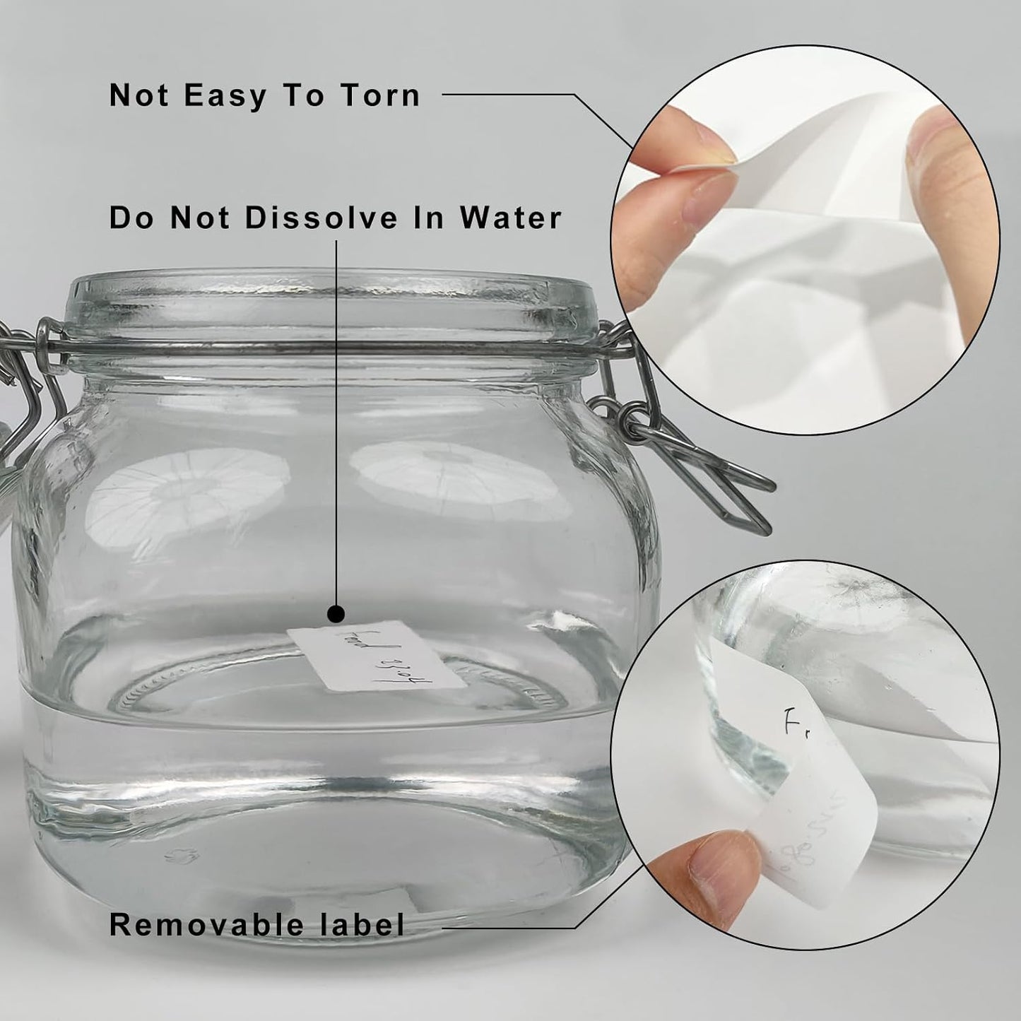 Removable Freezer Labels, Date Label 1x2 Inch Food Storage Stickers, Waterproof Oil Resistant Easy Clean Leaves no Residue 300 Total Per Roll