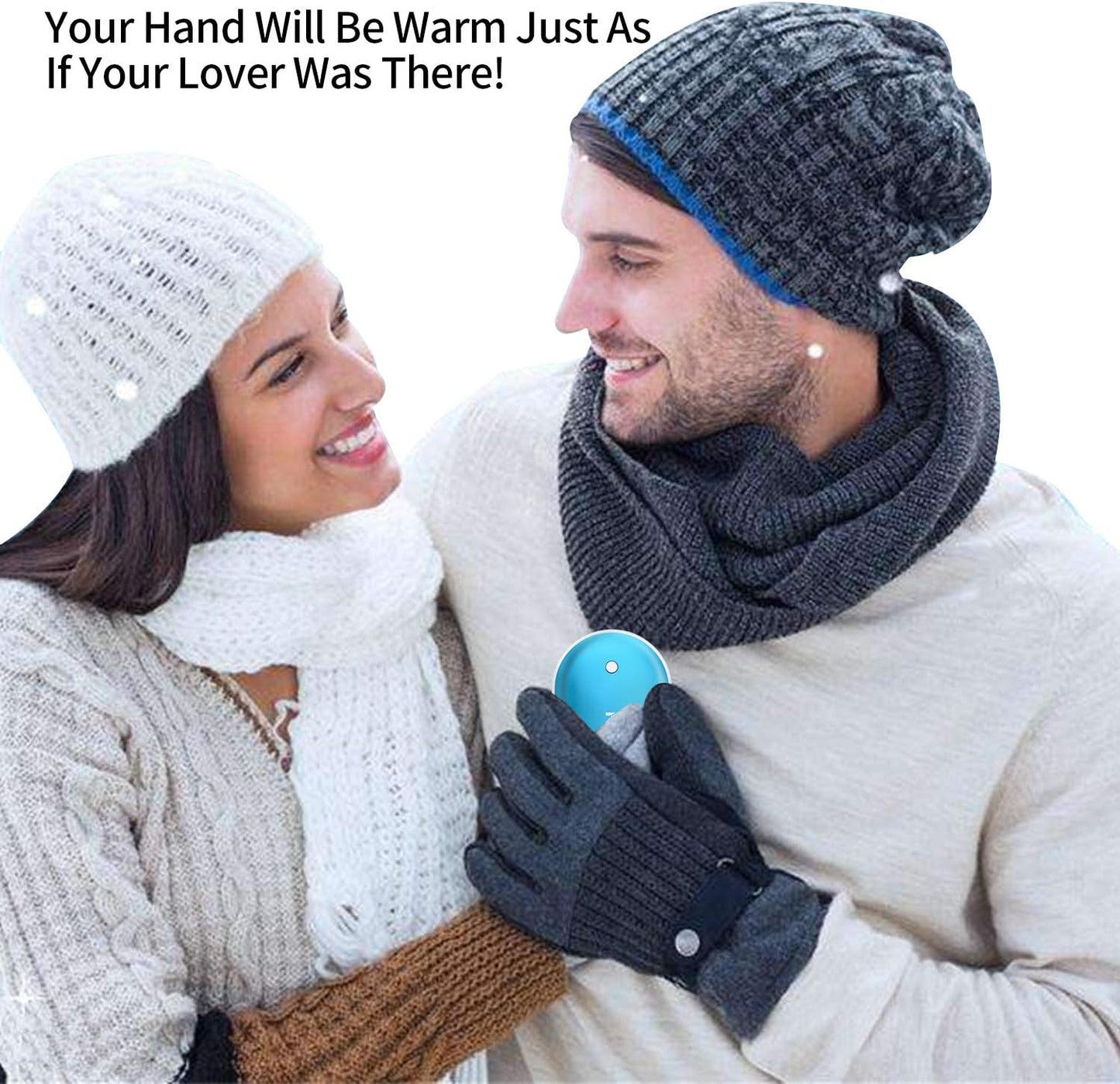 Karecel Rechargeable Hand Warmer, 5200mAh Double-Sided 4-inch Full-Surface Heat Electric Hand Warmer, Up to 11Hrs, Portable Handwarmer Pocket Heater, Tech Gifts for Men Women, Winter Essentials