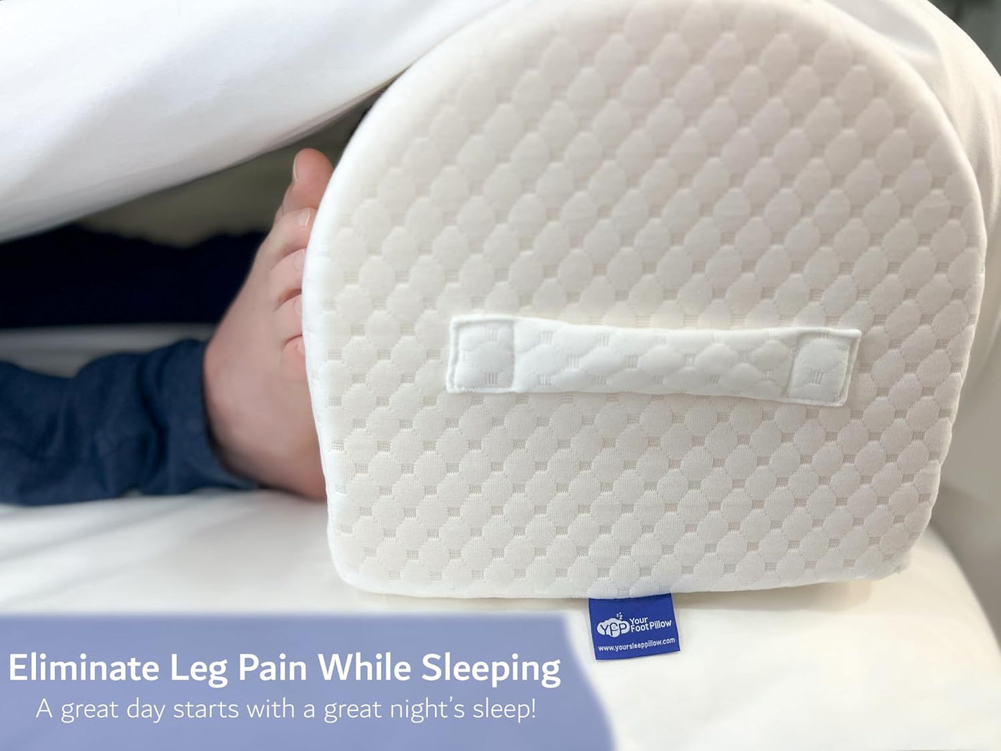 Triangle Foot Pillow - Optimal Restful Sleep Blanket Elevation Wedge Pillow, Comfortable Sleep Leg Pillow, Ankle Support Pillow, Recommended for Back/Knee/Hip Pain