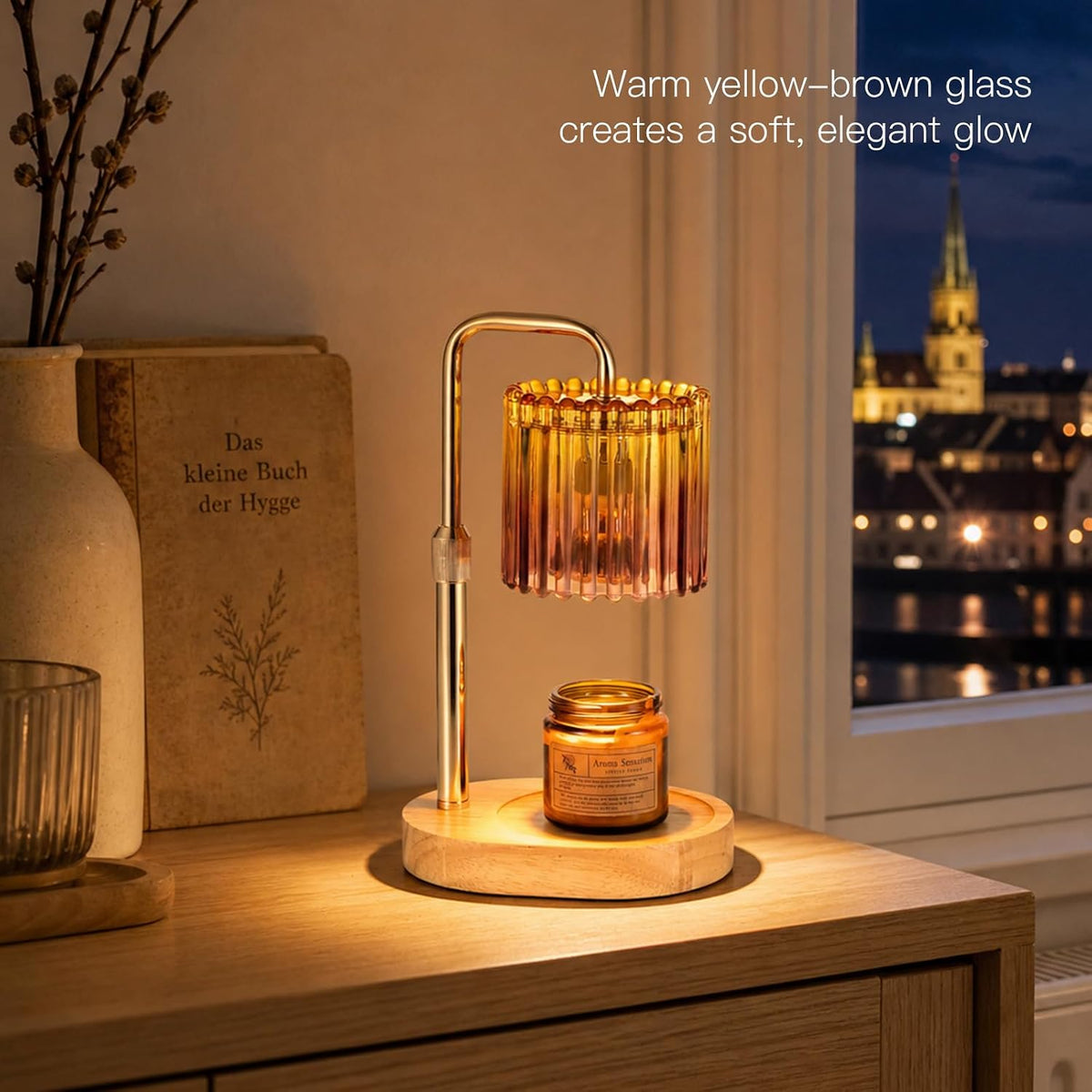 Candeldo Candle Warmer Lamp with Timer: Black Wax Melt Warmer