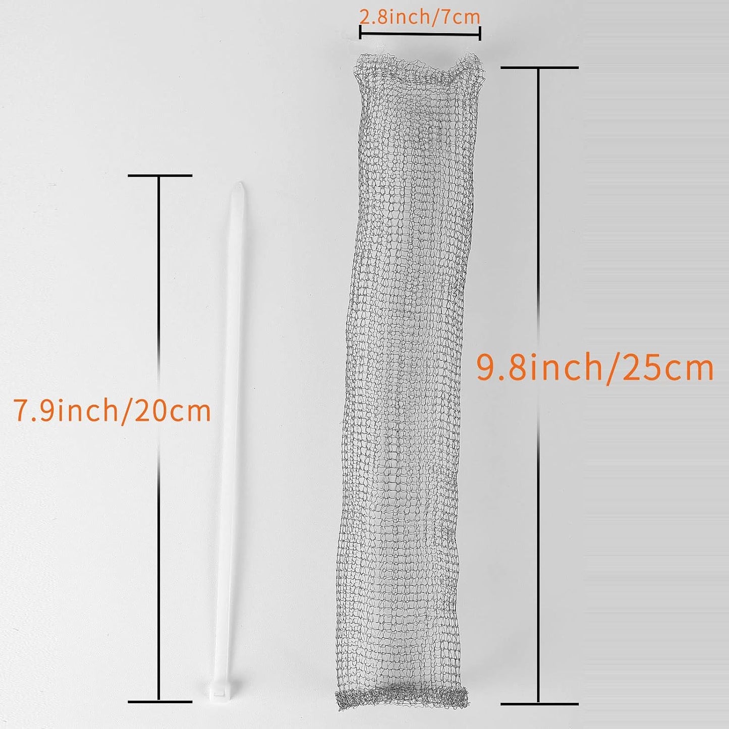 Stainless Steel Washing Machine Lint Snare Traps, 12 PCS Washer Hose Lint Traps with 12 PCS Cable Ties, Laundry Mesh Washer Sink Drain Hose Screen Filter
