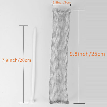 Stainless Steel Washing Machine Lint Snare Traps, 12 PCS Washer Hose Lint Traps with 12 PCS Cable Ties, Laundry Mesh Washer Sink Drain Hose Screen Filter